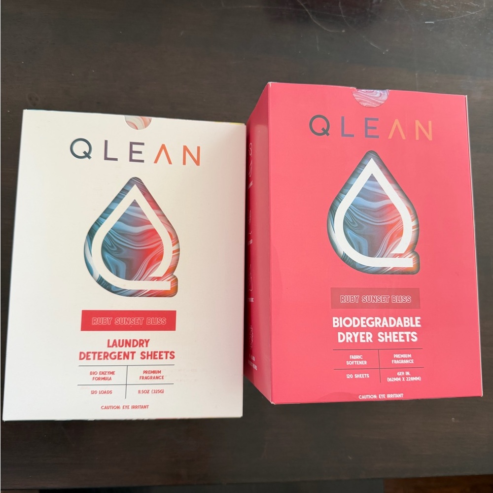 Qlean Laundry Essentials Bundle Detergent Sheets & Biodegradable Fabric Softener